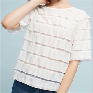 Anthropologie Vanessa Virginia Layered Ruffle Top